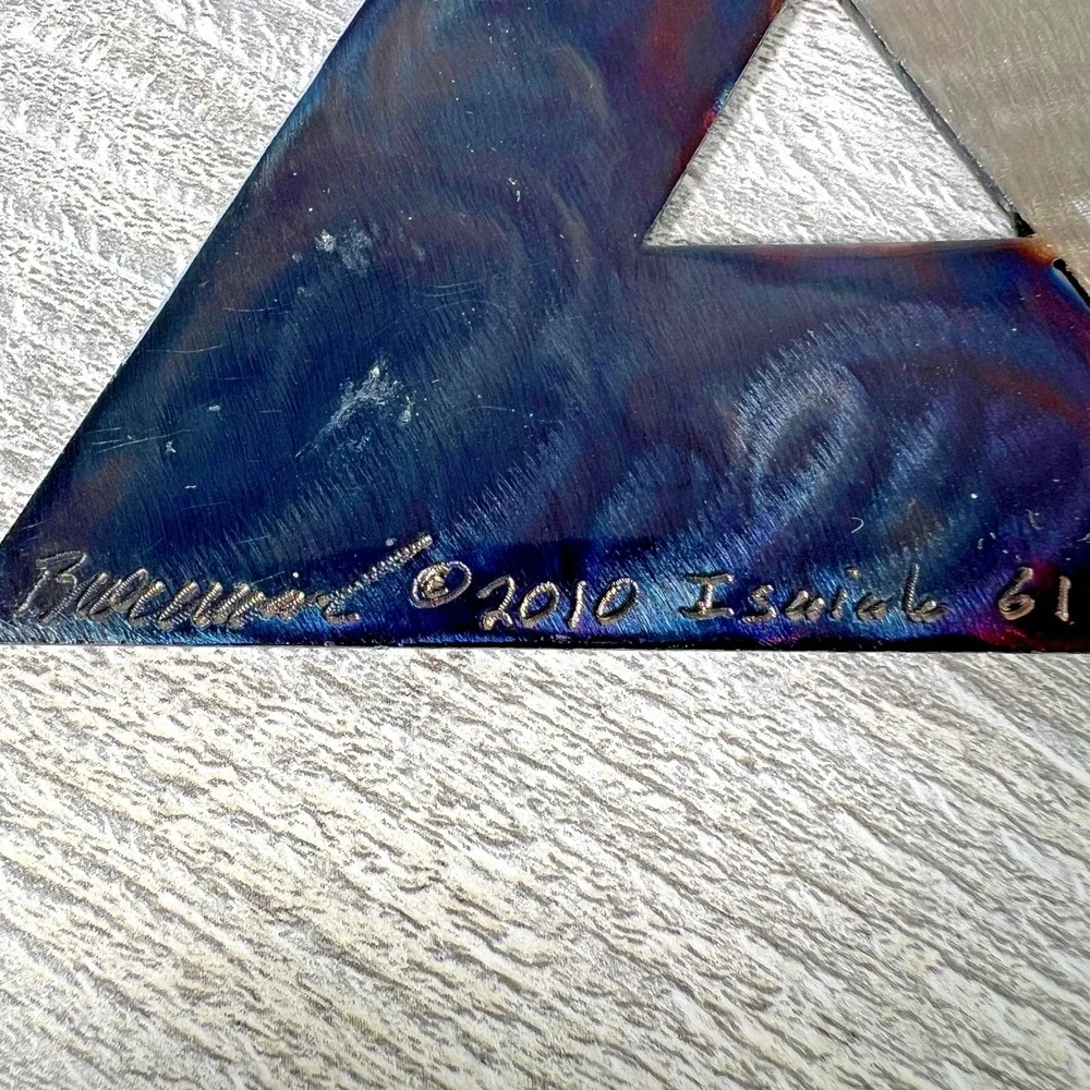 Star of David Wall Art 12" x 12" Polished Textured Jeweled Carbon Steel 2010 - Picture 3 of 12